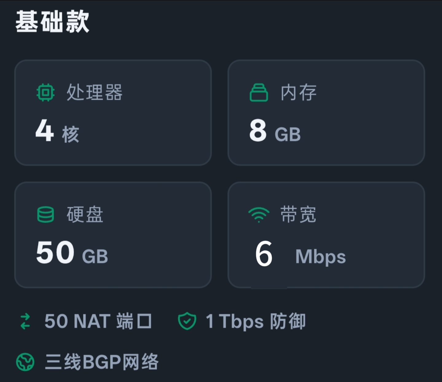 配置4h8G